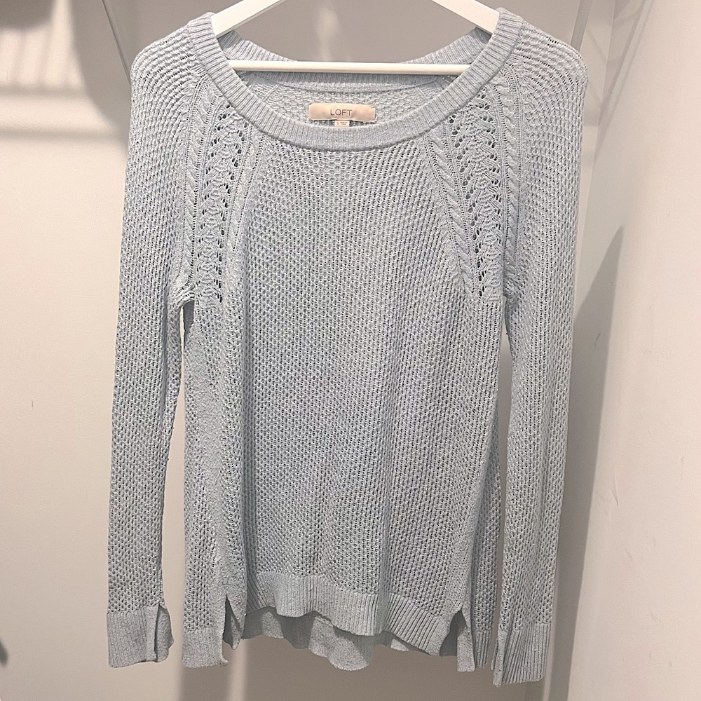 LOFT Blue Knit Sweater